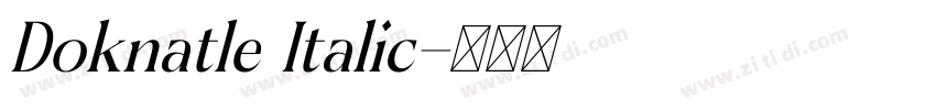 Doknatle Italic字体转换